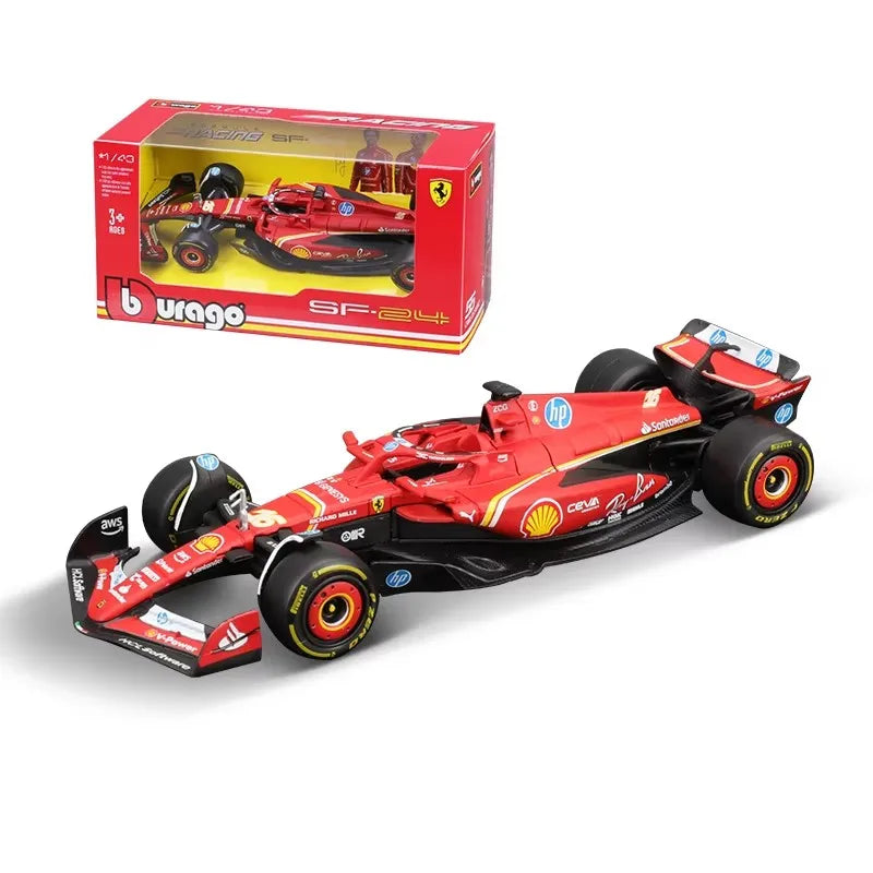 New Year Special Offer Bburago 1:43 F1 Series Alloy Miniature Diecast Model  Monaco Mcl60 Amg W14 E Las Vegas Rb19 Toys Kid Gift