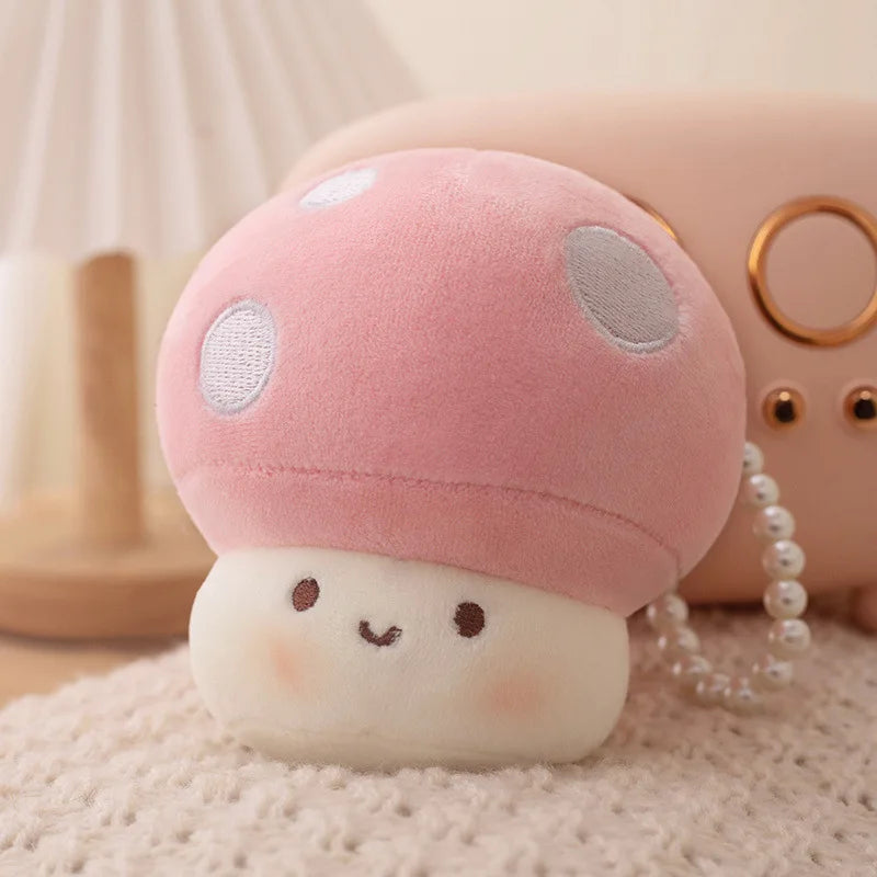 Cute Pendant Small Mushroom Plush Cartoon Doll Bag Hanging Foreign Trade Explosive Mushroom Keychain