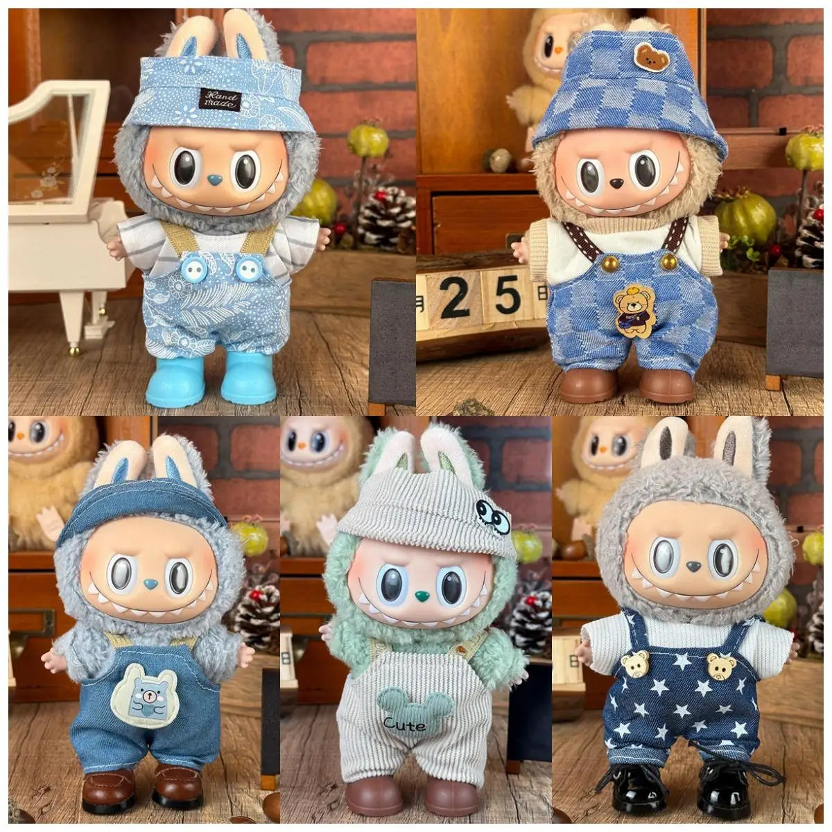 Cute Mini Doll's Clothes Outfit Accessories for Labubu v1/v2 Clothes Set Decoration Kid Toy Gift
