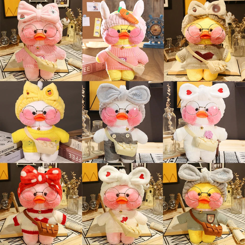30cm Kawaii Lalafanfan Duck Plush Toy Cartoon Lalafanfan Duck Doll Soft Stuffed Animal Plushie Birthday Gifts For Girl Children