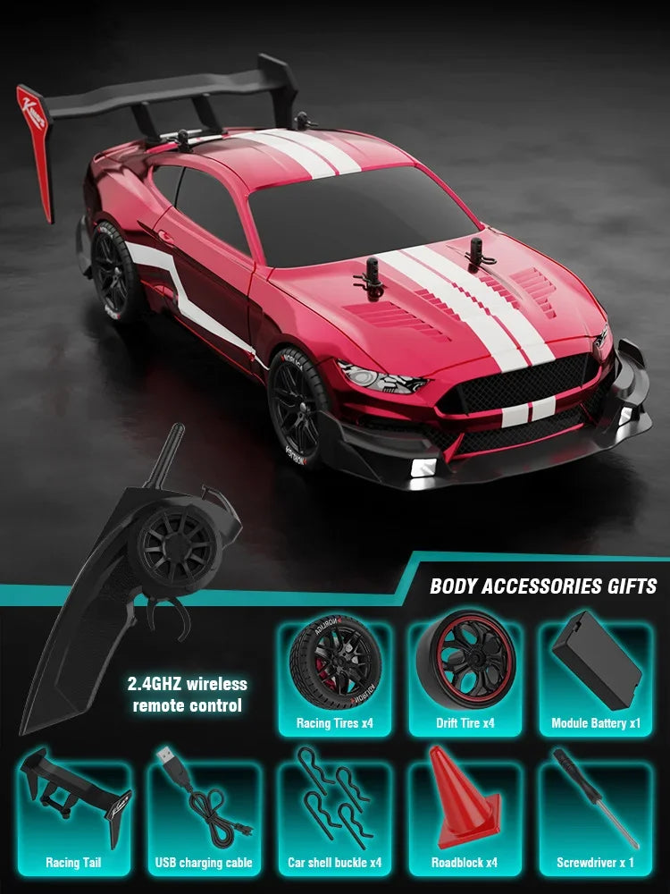 1/14 Large Remote Control Drift Car 2.4G 50km/h High Speed Electric RC Racing Supercar Toys for Boys Children's Birthday Gift