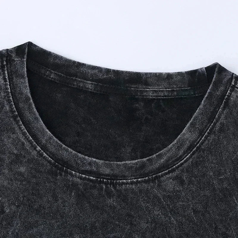 Summer New Demon Slayer Anime Tokitou Muichirou Peripheral Washed T-shirt Men and Women Loose Casual Harajuku Short Sleeved Top