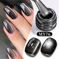 BORN PRETTY 1 Bottle Mint Chocolate Cat Magnetic Gel Polish 10ml Glass Bead Effect Transparent Soak Off UV LED Nail Art Varnish