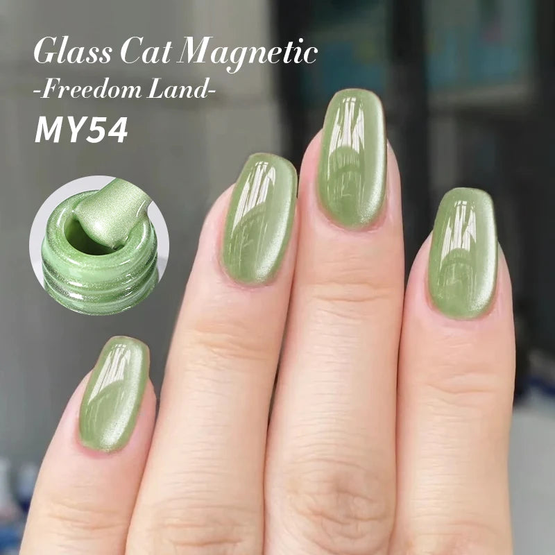 BORN PRETTY 10ml Dark Brown Red Glass Bead Cat Magnetic Gel Nail Polish Semi Permanent Soak Off UV LED Varnish Nail Art Salon