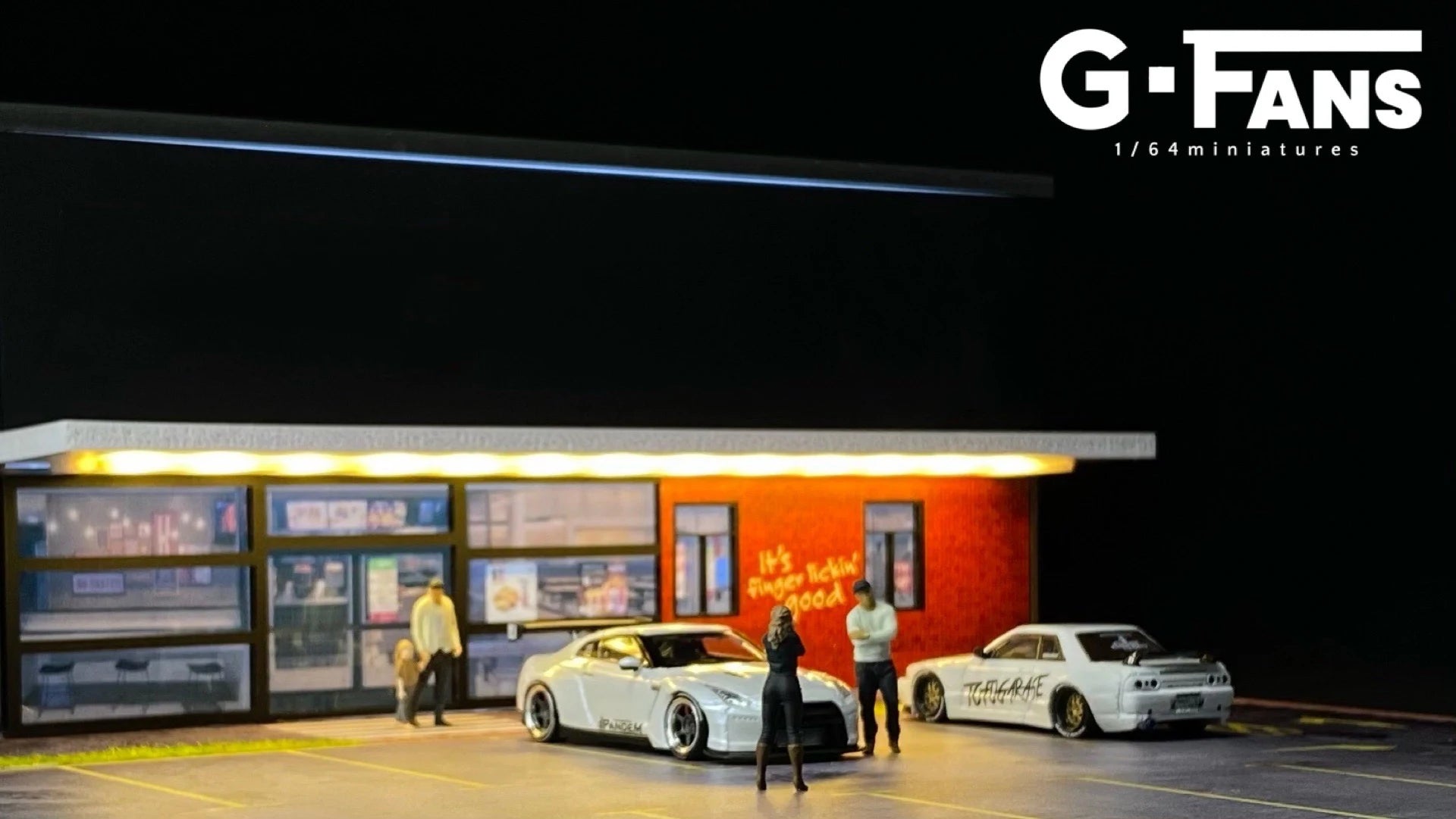 GFans NEW 1:64 Scale Diorama Car Garage Model Parking Lot for Display Gifts Scene Collection Display Car Assembly Scenes Toy