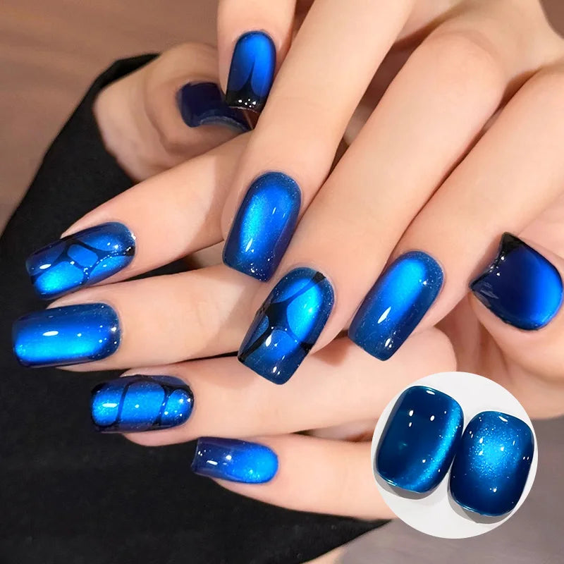 BORN PRETTY HEMA TPO FREE 10ml Rhine Lake Blue Cat Magnetic Gel Polish Semi  Permanent Soak Off UV Gel Nail Art Varnish Manicure