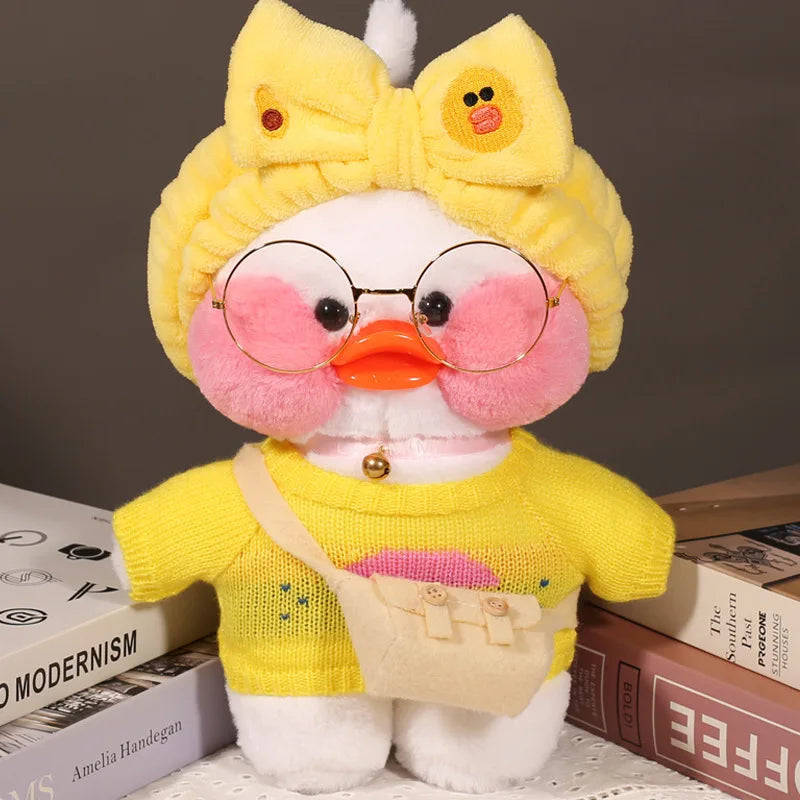 30cm Kawaii Lalafanfan Duck Plush Toy Cartoon Lalafanfan Duck Doll Soft Stuffed Animal Plushie Birthday Gifts For Girl Children