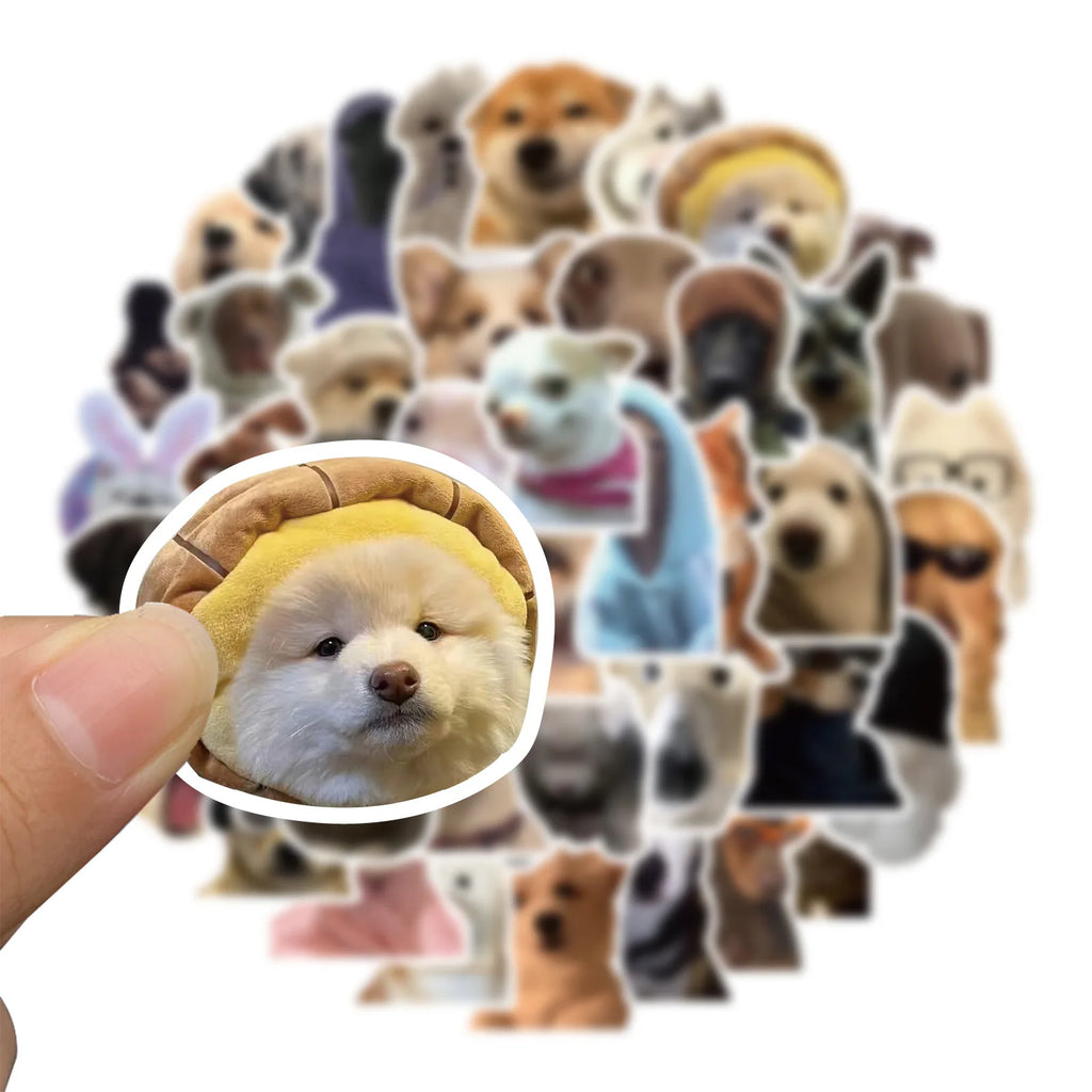 100/200Pcs Funny Kawaii Cat Stickers Animal Dog Laptop Scrapbook Decoration Decals Stationery Waterproof Graffiti Sticker Kids