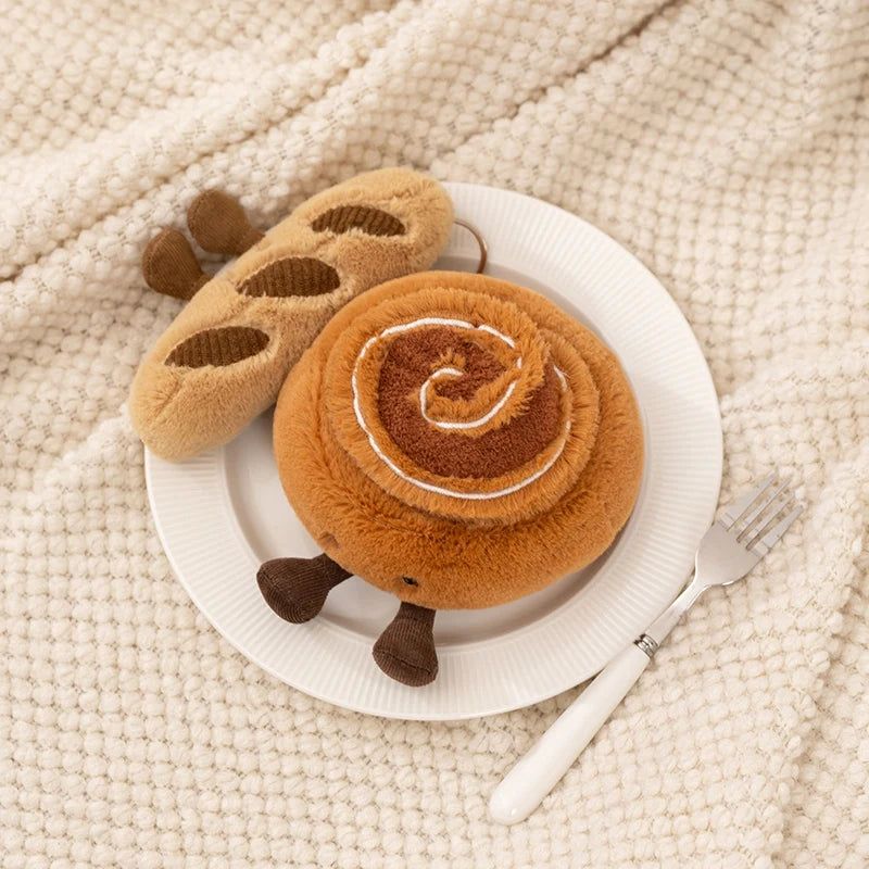 Cartoon Fun Hot Sell Cookie Plush Doll Pentant Cake Baguette Cinnamon Teapot Coffee Cup Plush Toy Home Decor Gift For Children