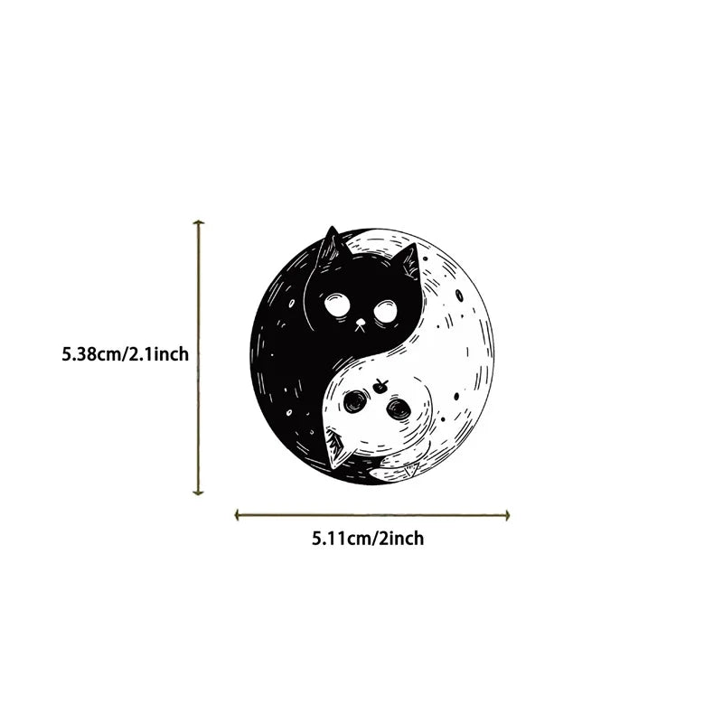10/30/50PCS Funny Black Cat PVC Sticker Aesthetic Hand Accounting Tools DIY Decoration Scrapbooking Stationery Supplies for Kids