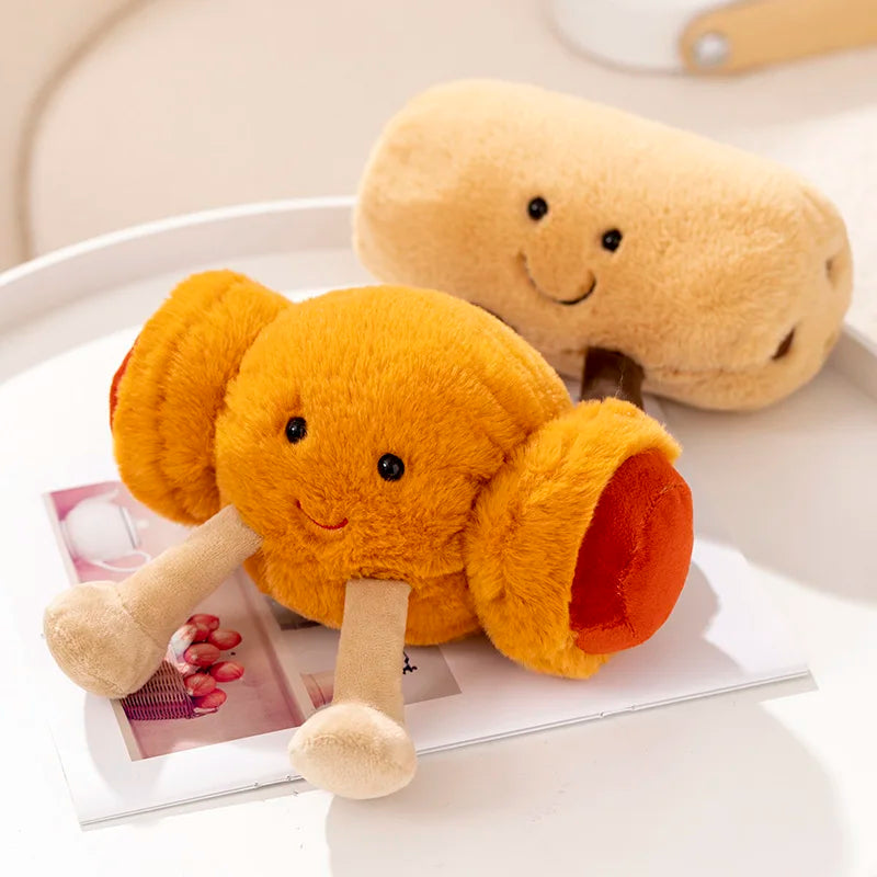 New Cartoon Egg Stuffed Toy Expression Food Bread Toast Series Breakfast Doll Fun Decoration Pillow Baby Comfort Doll Xmas Gifts