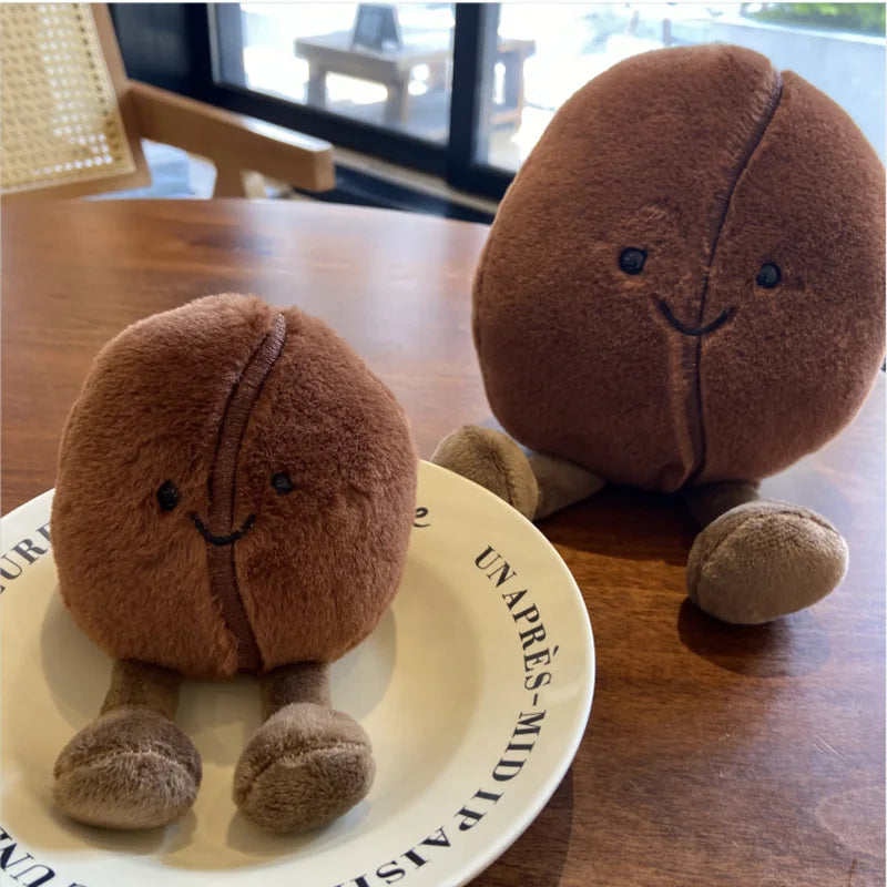 Jellycat Fashion Cute Coffee Bean Doll Stuffed Anime Coffee Food Plush Toy Cartoon Soft Plushies Home Table Decorations