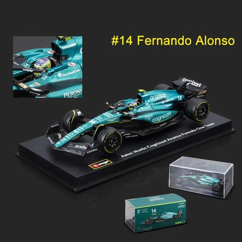 New Year Special Offer Bburago 1:43 F1 Series Alloy Miniature Diecast Model  Monaco Mcl60 Amg W14 E Las Vegas Rb19 Toys Kid Gift
