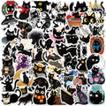 10/30/50PCS Funny Black Cat PVC Sticker Aesthetic Hand Accounting Tools DIY Decoration Scrapbooking Stationery Supplies for Kids