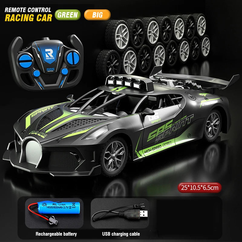 4WD RC Sports Car High Speed Remote Control Mini Scale Model Vehicle Electric Drift Racing Car Toys for Boys Kids Back to School