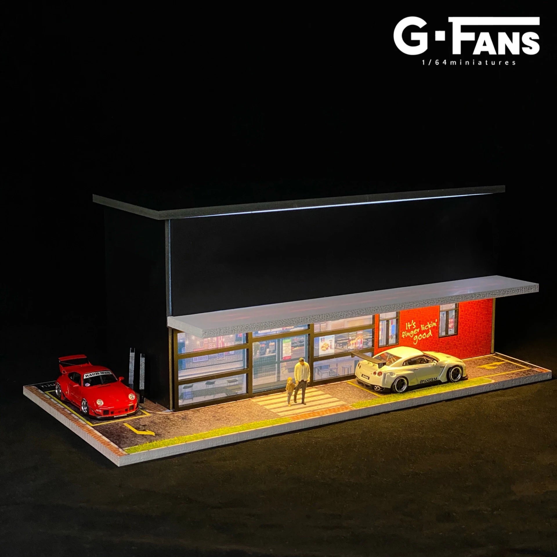 GFans NEW 1:64 Scale Diorama Car Garage Model Parking Lot for Display Gifts Scene Collection Display Car Assembly Scenes Toy