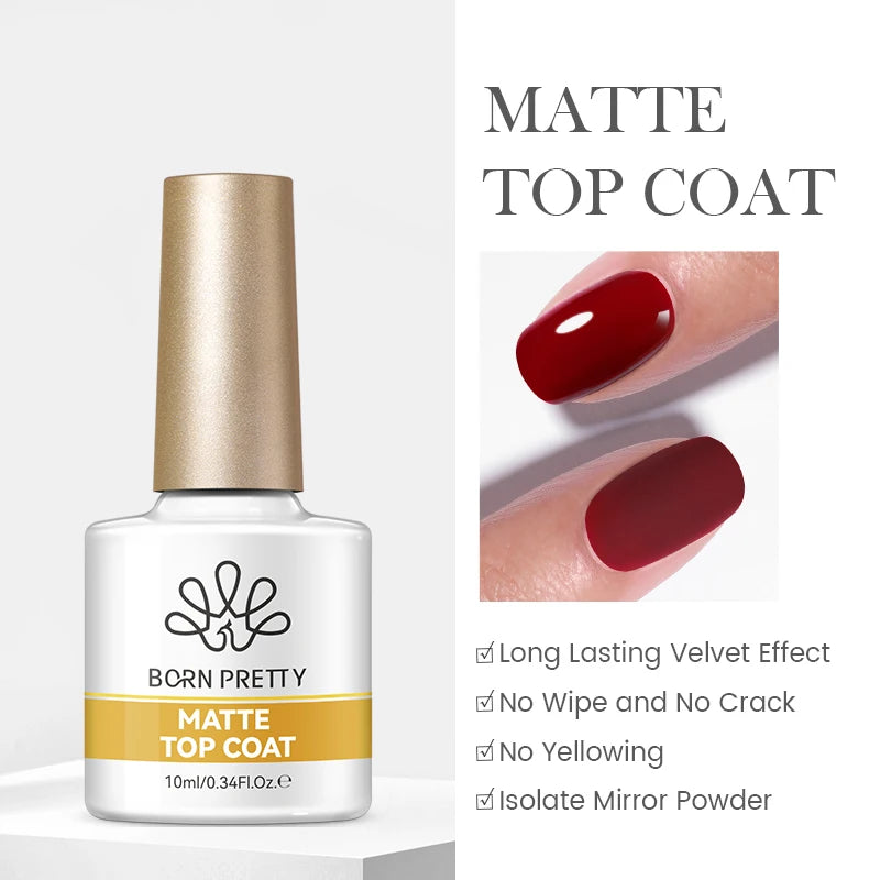 BORN PRETTY 10ml Dark Brown Red Glass Bead Cat Magnetic Gel Nail Polish Semi Permanent Soak Off UV LED Varnish Nail Art Salon