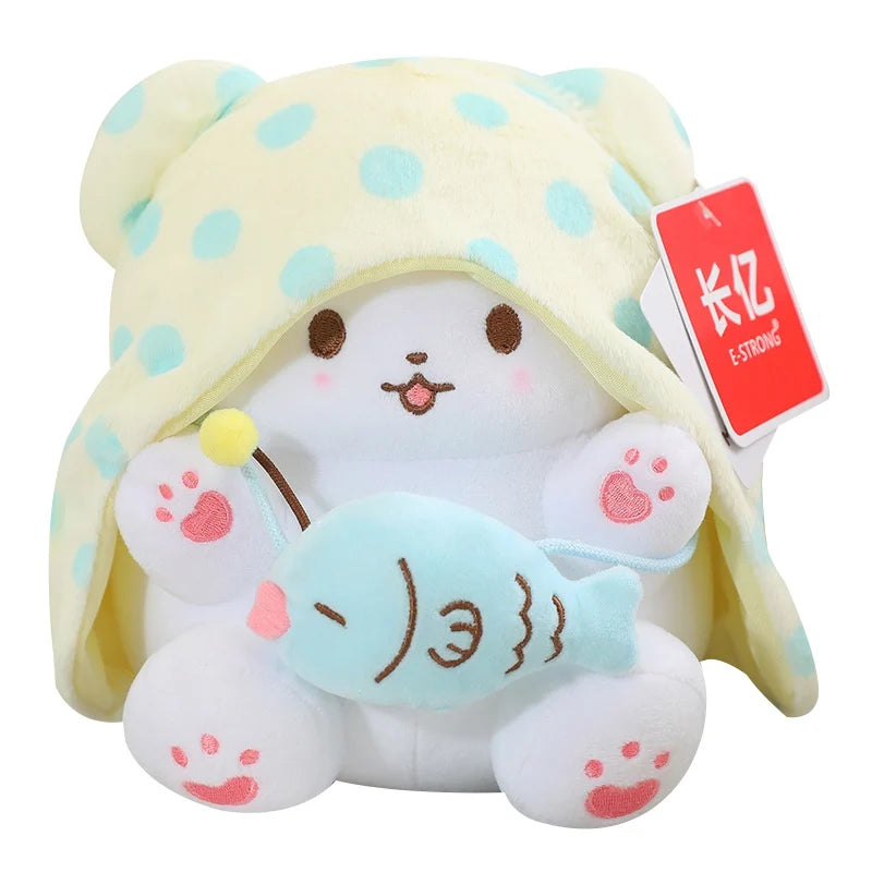 Sanrio Carpet Bear Plush Toy Pendant Kawaii Soft Stuffed Dolls Plush Keychains Home Car Decoration Plush Toys Phone Keyrings