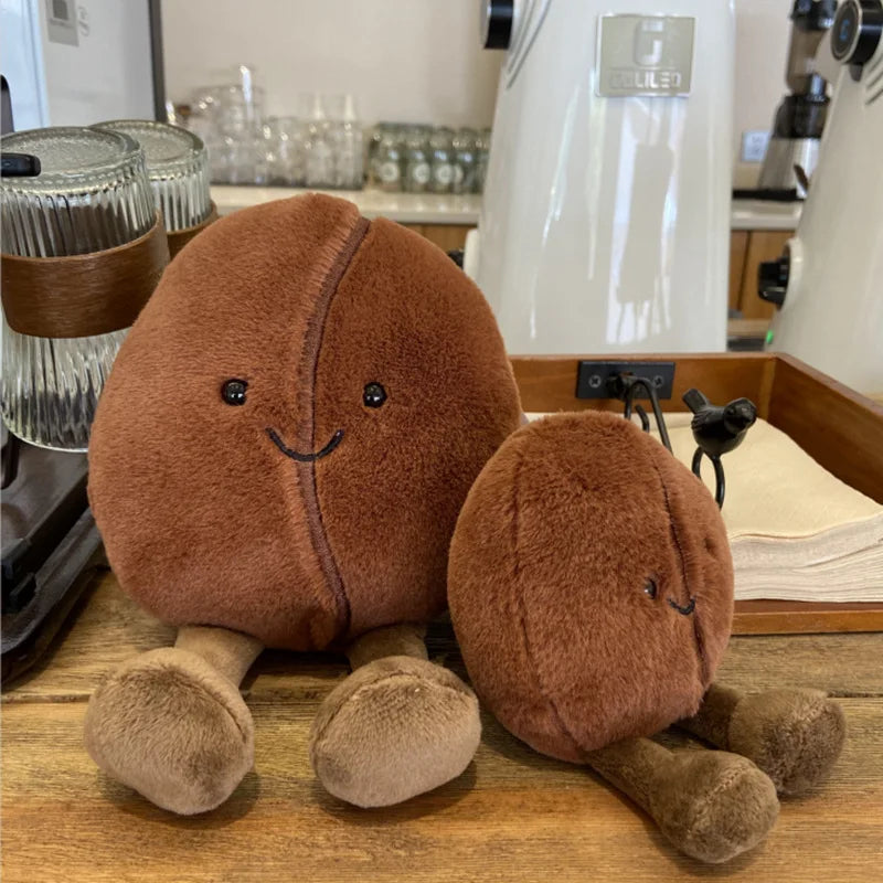 Jellycat Fashion Cute Coffee Bean Doll Stuffed Anime Coffee Food Plush Toy Cartoon Soft Plushies Home Table Decorations