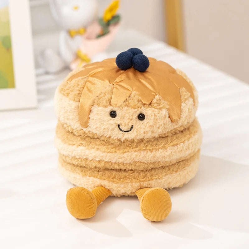 Dessert Cake Series Puffs Sweet Bread StrawBerry Lemon  Cake Plush Toys Pillow Baby Cute Comfort Doll Home Decor for Kids Gifts