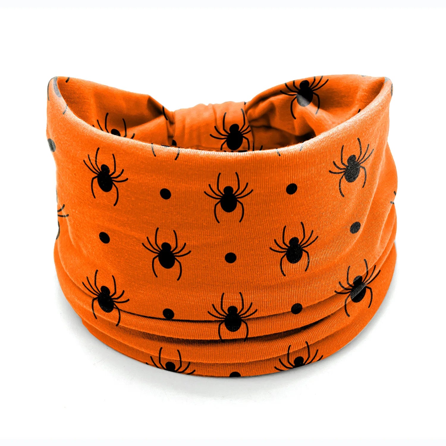Halloween Headbands For Women Wide Turban Dress Up Costume Headwraps Pumpkin Spider Web Bad Skeleton Hair Band