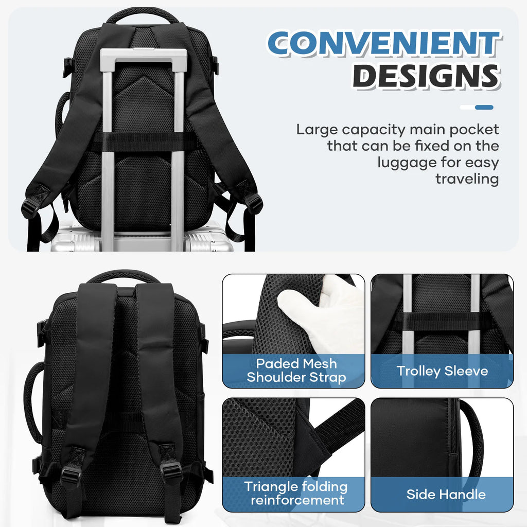 Men 15.6 inch Laptop Bag Cabin Airplane Travel Backpack 40x30x20, Hand Luggage Cabin Backpack Wizzair 40x30x20, College Backpack