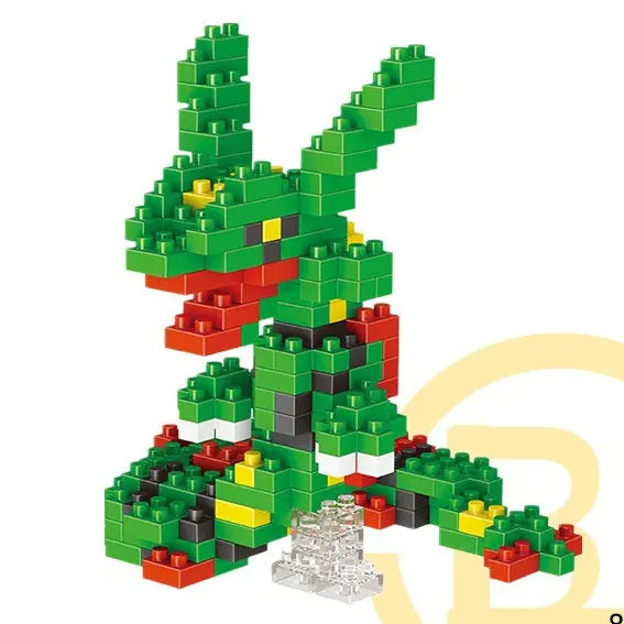 DIY Pokemon Blocks Small Cartoon Mini Building Block Pikachu Charizard Eevee Mewtwo Anime Assemble Action Model Dolls Toys