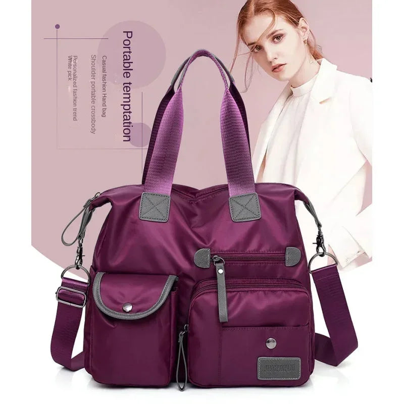 New Women's Casual Fashion Mommy Bag Oxford Handbag Large Capacity Waterproof Travel Bag