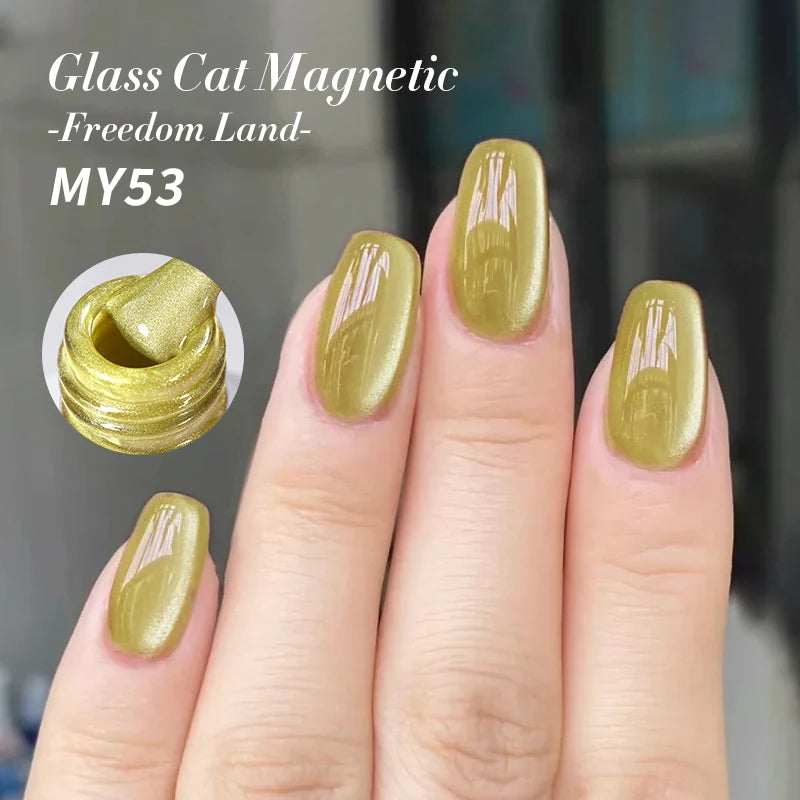 BORN PRETTY 10ml Dark Brown Red Glass Bead Cat Magnetic Gel Nail Polish Semi Permanent Soak Off UV LED Varnish Nail Art Salon