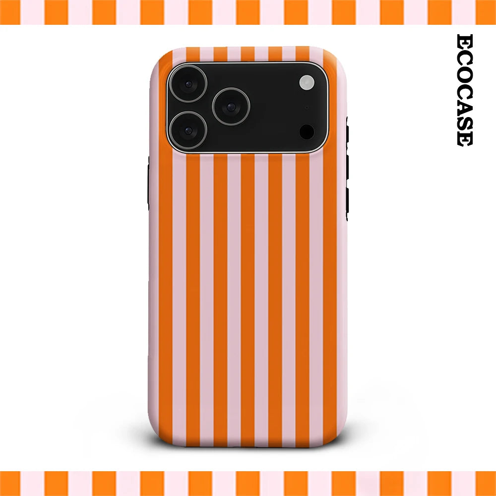 Bold Orange & Pink Stripes IPhone17 Must-Haves Phone Case for IPhone 17 16 15 14 13 12 11 Pro Max Plus Double-layer Back Cover