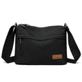 3 Main Pockets High Capacity Shoulder Crossbody Bag for Women Multi-pocket Purse Canvas Handbag Suitable for Mothers Shopping