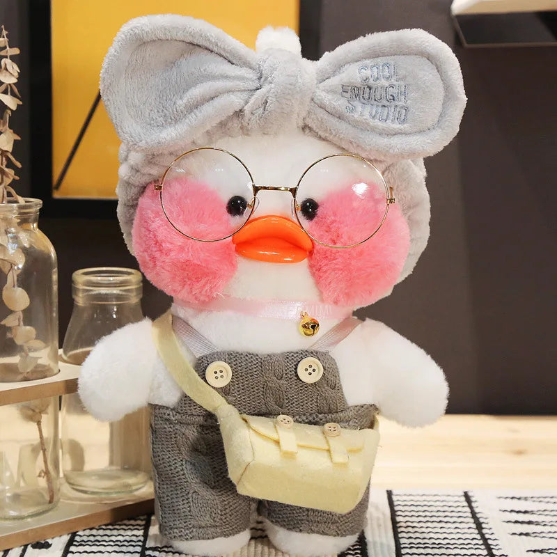 30cm Kawaii Lalafanfan Duck Plush Toy Cartoon Lalafanfan Duck Doll Soft Stuffed Animal Plushie Birthday Gifts For Girl Children
