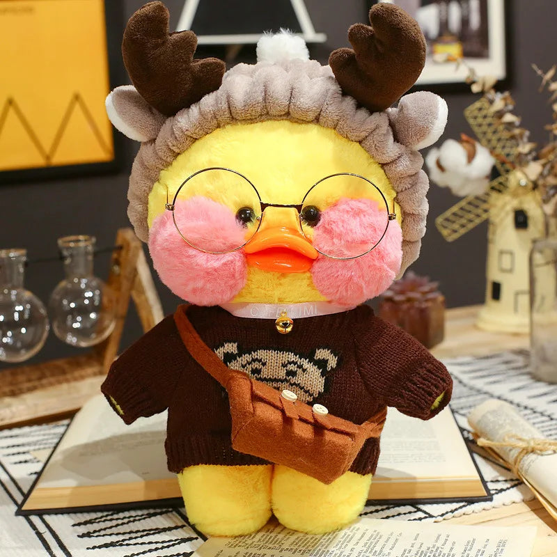 30cm Kawaii Lalafanfan Duck Plush Toy Cartoon Lalafanfan Duck Doll Soft Stuffed Animal Plushie Birthday Gifts For Girl Children