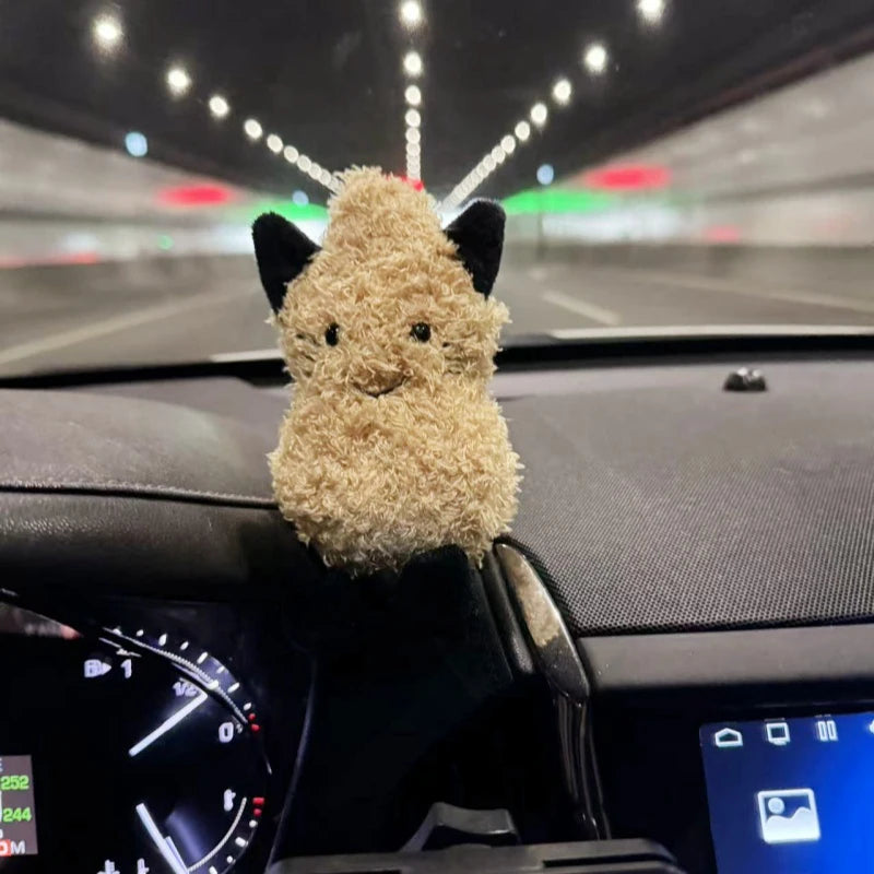 12cm Halloween Fun Cat Peanut Plush Toy Soft Creative Dolls Cute Cartoon Stuffed Cat Doll Funny Christmas Birthday Gift for Kids