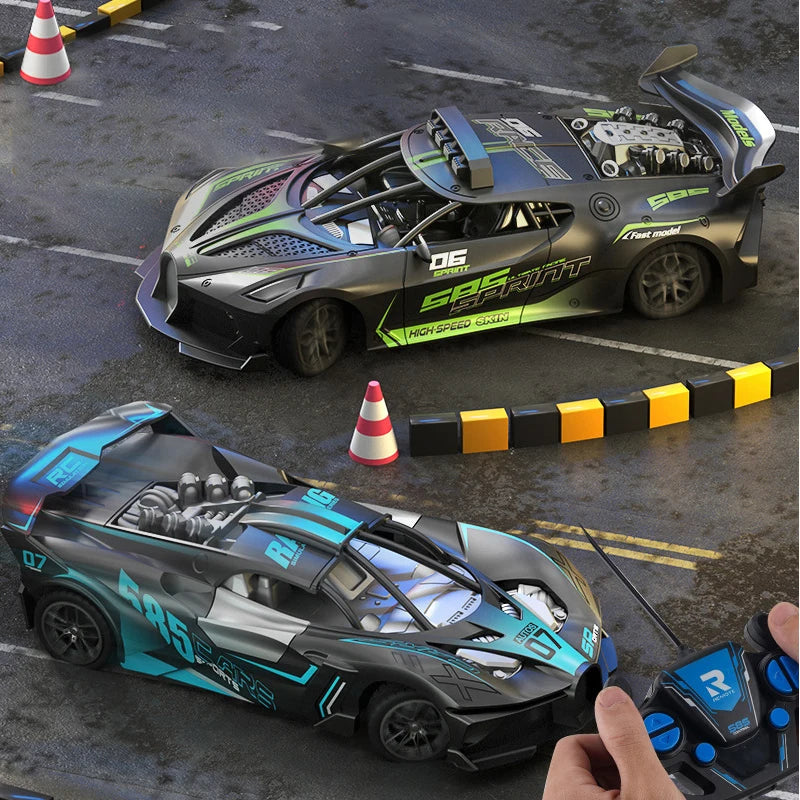 4WD RC Sports Car High Speed Remote Control Mini Scale Model Vehicle Electric Drift Racing Car Toys for Boys Kids Back to School