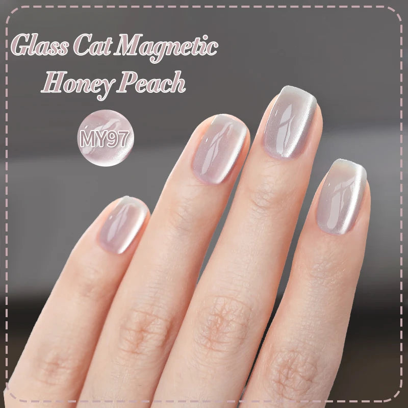 BORN PRETTY 10ml Dark Brown Red Glass Bead Cat Magnetic Gel Nail Polish Semi Permanent Soak Off UV LED Varnish Nail Art Salon