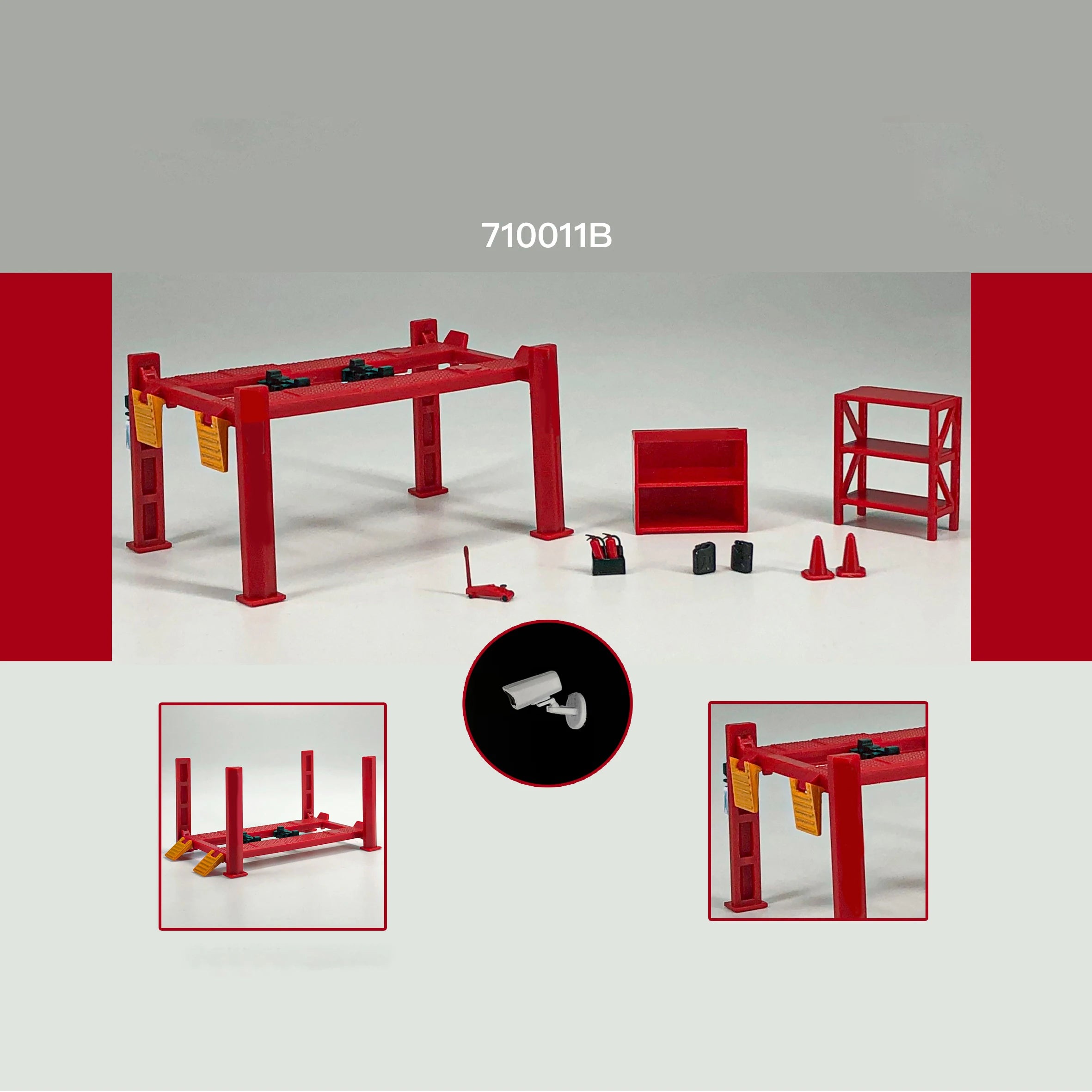 GFans NEW 1:64 Scale Diorama Car Garage Model Parking Lot for Display Gifts Scene Collection Display Car Assembly Scenes Toy