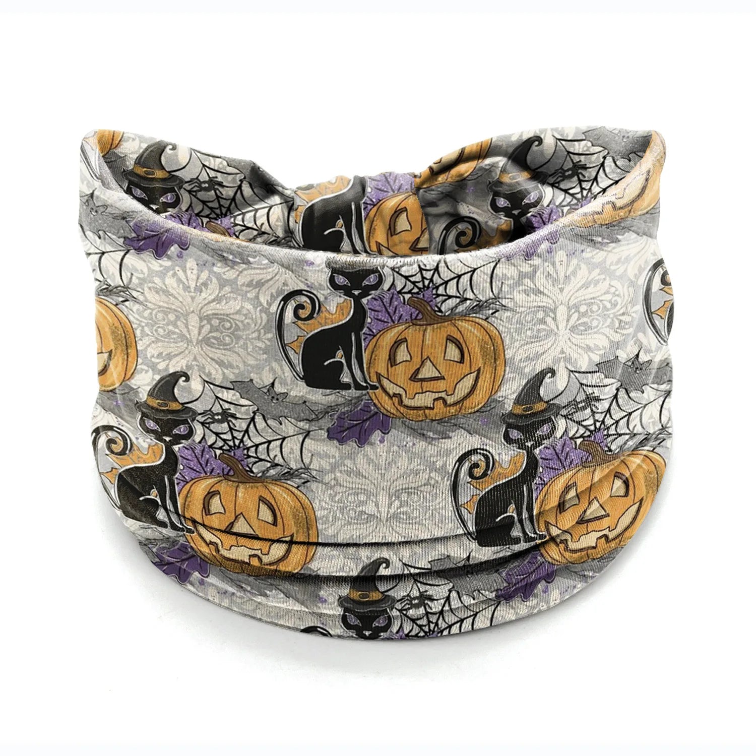 Halloween Headbands For Women Wide Turban Dress Up Costume Headwraps Pumpkin Spider Web Bad Skeleton Hair Band