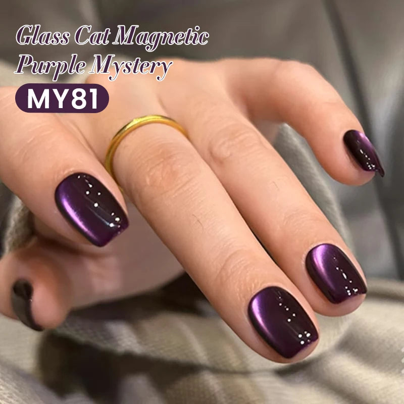 BORN PRETTY 10ml Mint Soda Glass Bead Cat Magnetic Gel Christmas Green Glitter Soak Off UV Gel Nail Art Varnish Manicure