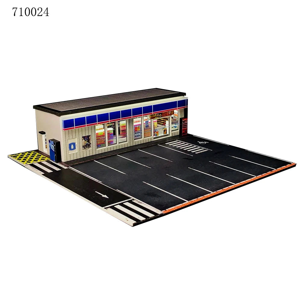 GFans NEW 1:64 Scale Diorama Car Garage Model Parking Lot for Display Gifts Scene Collection Display Car Assembly Scenes Toy
