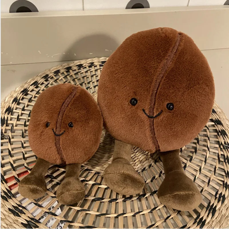 Jellycat Fashion Cute Coffee Bean Doll Stuffed Anime Coffee Food Plush Toy Cartoon Soft Plushies Home Table Decorations