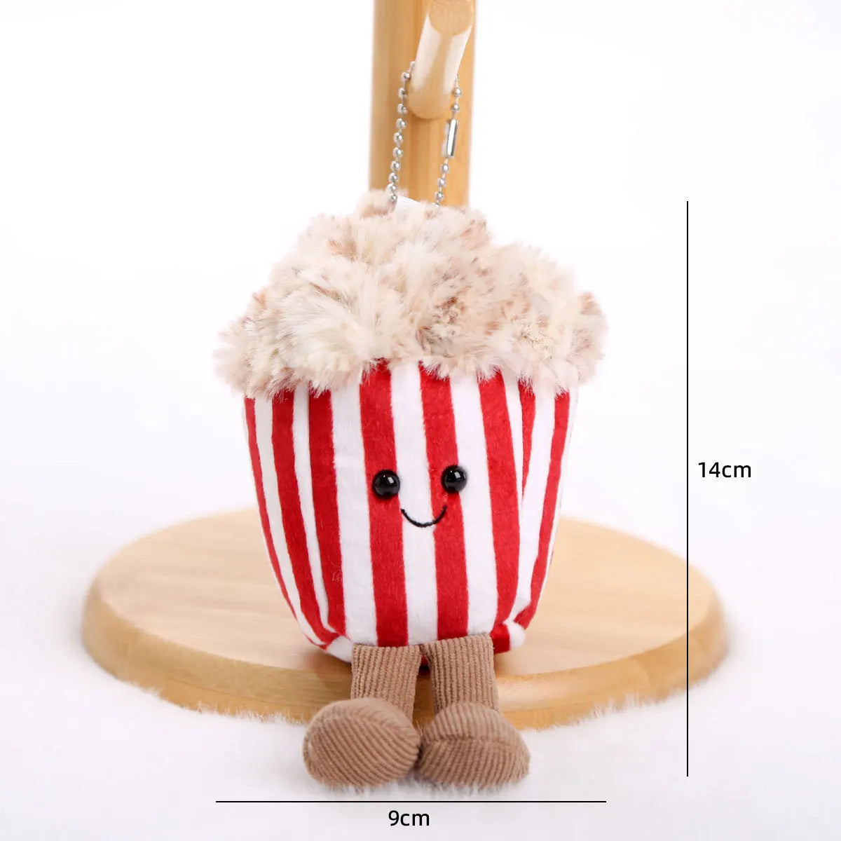 Ins Food Play Plush Doll Keychain Pendant Cute Popcorn Coffee Peanuts Sandwiches Plush Doll Bag Decoration Pendant Couple Gift