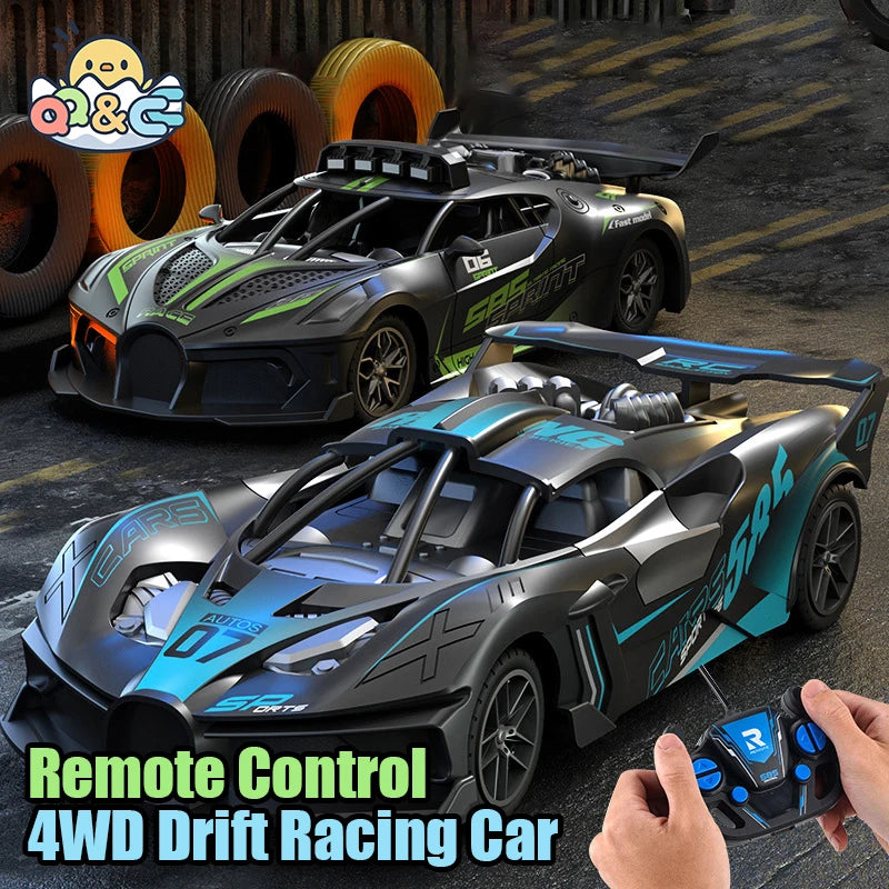 4WD RC Sports Car High Speed Remote Control Mini Scale Model Vehicle Electric Drift Racing Car Toys for Boys Kids Back to School
