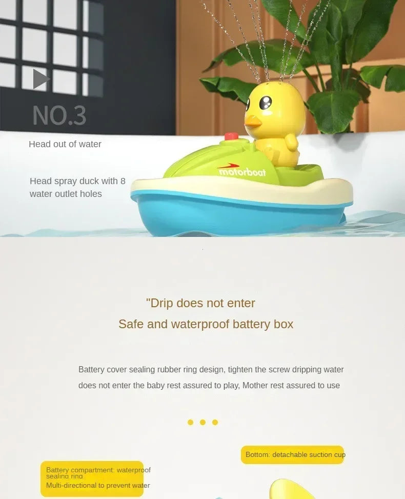Cute Duck Electric Water Spray Bathroom Bathing Toys Baby Bath Toys Kids Bath And Shower Bathtubs Interactive Boy Girl Gifts Hot