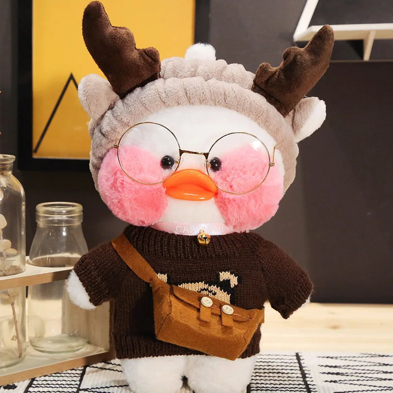 30cm Kawaii Lalafanfan Duck Plush Toy Cartoon Lalafanfan Duck Doll Soft Stuffed Animal Plushie Birthday Gifts For Girl Children