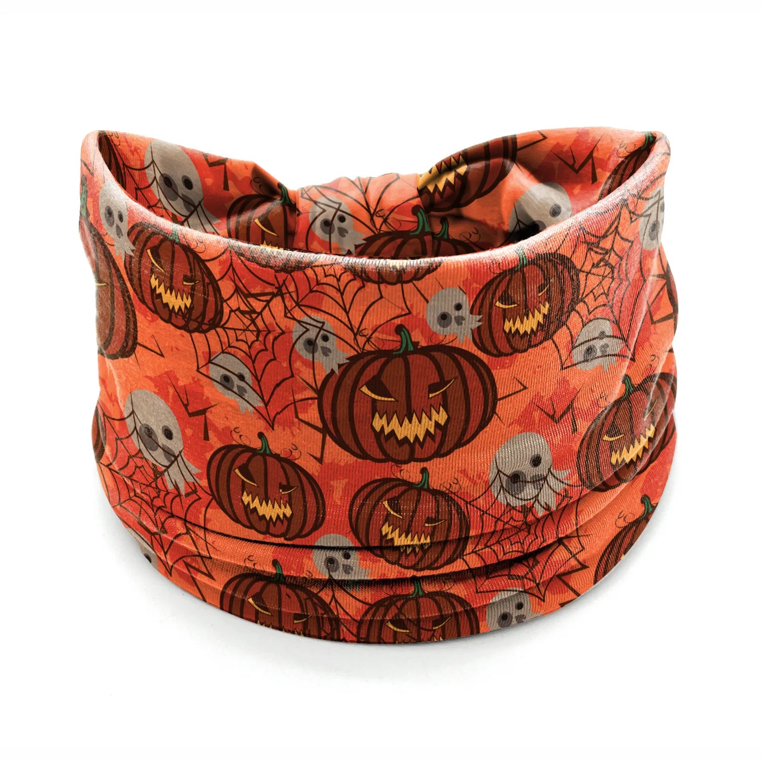 Halloween Headbands For Women Wide Turban Dress Up Costume Headwraps Pumpkin Spider Web Bad Skeleton Hair Band