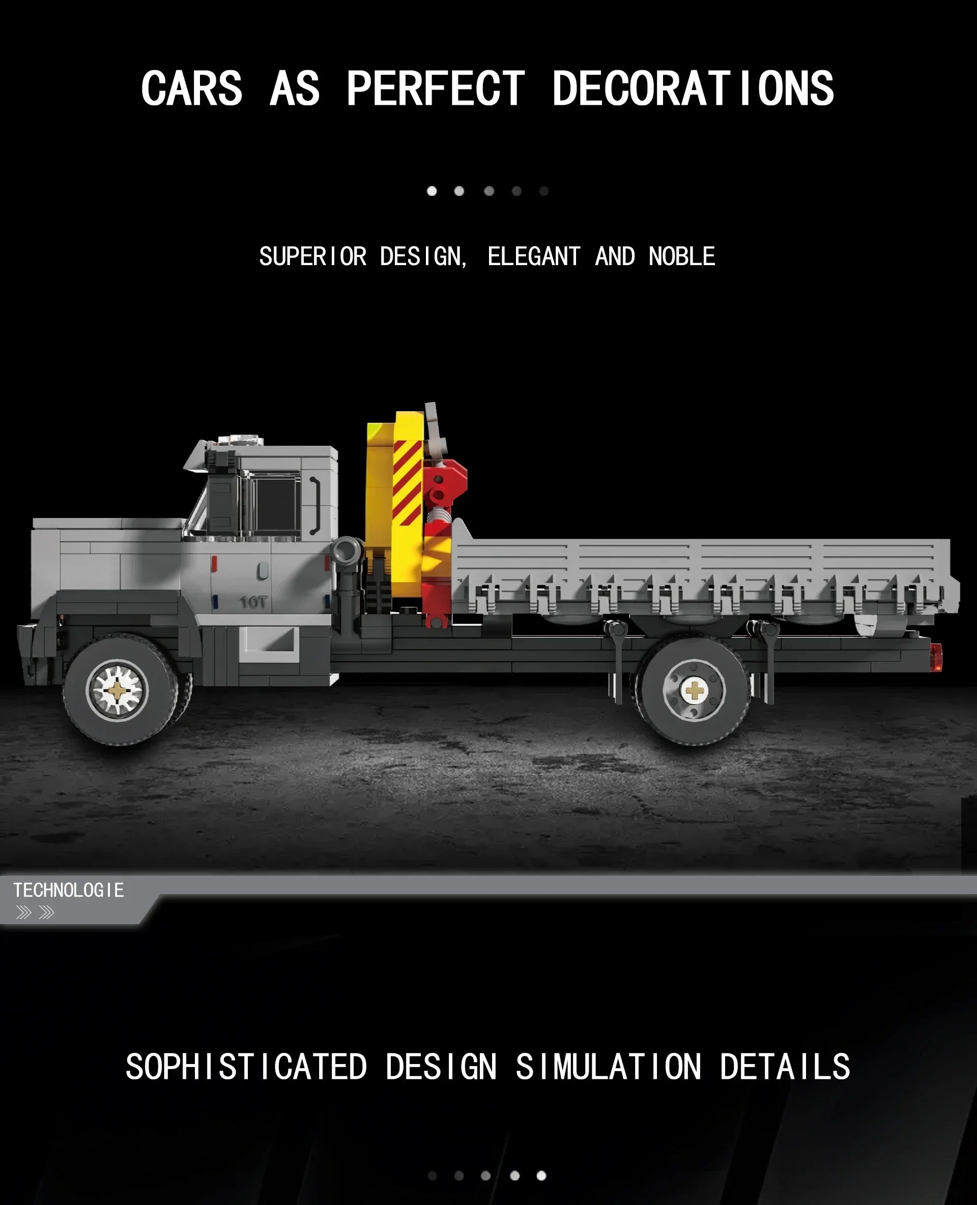 349PCS Crane Truck Truck-Mounted Crane MOC Building Blocks Engineering Vehicle Truck Transport Car Model Bricks Toys Gifts 66023