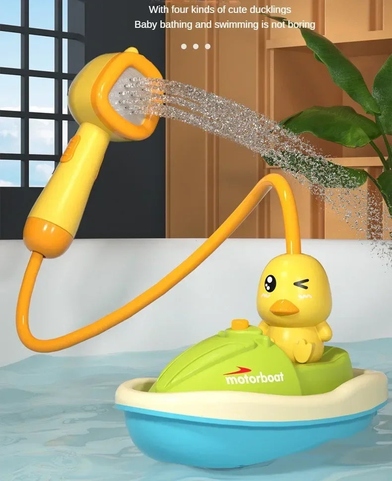 Cute Duck Electric Water Spray Bathroom Bathing Toys Baby Bath Toys Kids Bath And Shower Bathtubs Interactive Boy Girl Gifts Hot