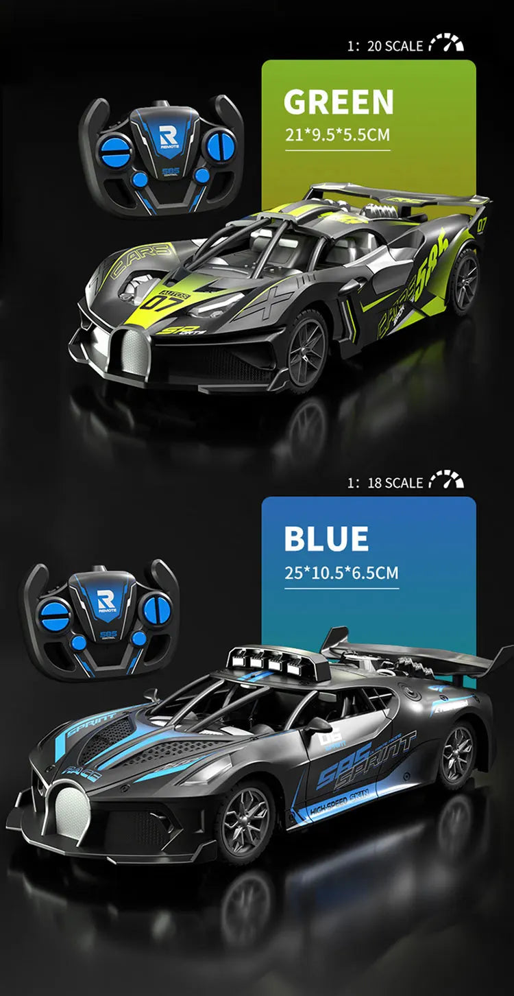 4WD RC Sports Car High Speed Remote Control Mini Scale Model Vehicle Electric Drift Racing Car Toys for Boys Kids Back to School