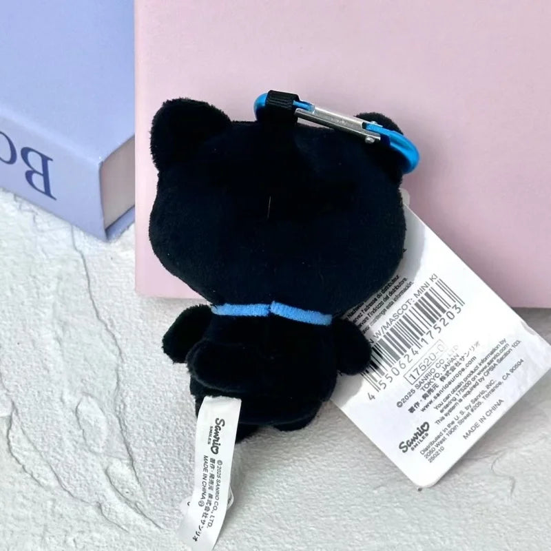 Kawaii Sanrio Choco Plush Doll Keychain Anime cute Black Cat Bag Accessories heart buckle Chococat Stuffed Animals Small Gift